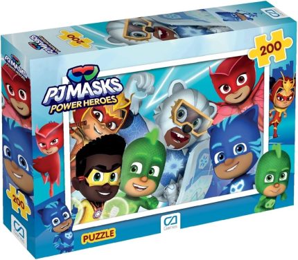 Games PJMasks : Pijamaskeliler Lisanslı 200 Parça 33x48cm Çocuk Puzzle Yapboz Serisi