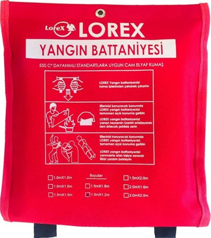 LR-FB1512C 150x120 cm Çantalı Yangın Söndürme Battaniyesi