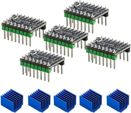 Adım motor sürücüsü, 5 çift MKS TMC2209 step motor sürücüsü stepsticks 3D yazıcı aksesuarları için ultra sessiz