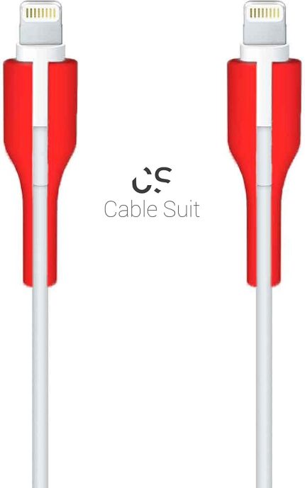 Lighting, Kablo Koruyucu, Konnektör 2’li (Kırmızı)