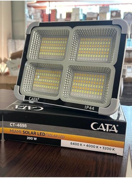 Ct-4698 Miami Solar Led Projektör (Yeni Solar Panel Ve Pil Ömrü Güçlendirilmiş)