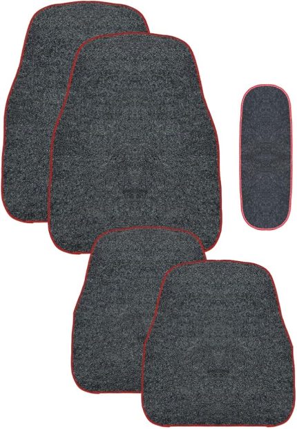 Oto Paspas Halı 5'li Set Her Araca Uygun Uzun Süre Dayanıklı Çift Taraflı Kullanım Antrasit Renk (Gri)