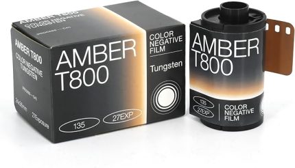 Amber 800 35mm Renkli Negatif Sinema Filmi, 27 Pozlar, ISO800, 135, Sinematik, Sinema Filmi Stili