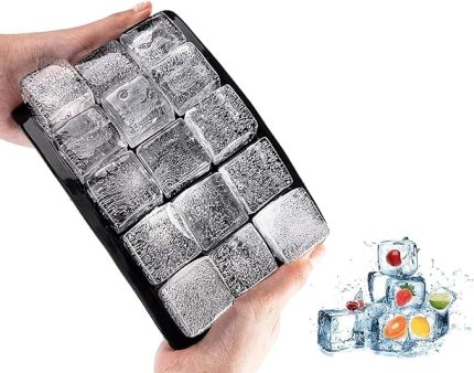 Kare Buz Kalıbı, 15 Bölmeli Çok Amaçlı Buz Küpü Kalıbı, Kolay Serbest Bırakma Özelliği, Kahve ve Ev Yapımı İçecekler için İdeal Dondurucu Kalıpları (2)