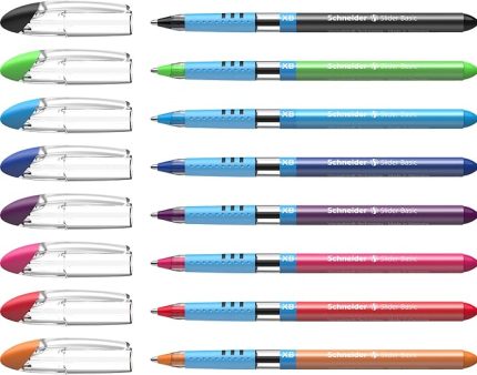 Slider Basic Tükenmez Kalem, Yumuşak Sap Ve Çizgi Kalınlığına Sahip Kapaklı Model