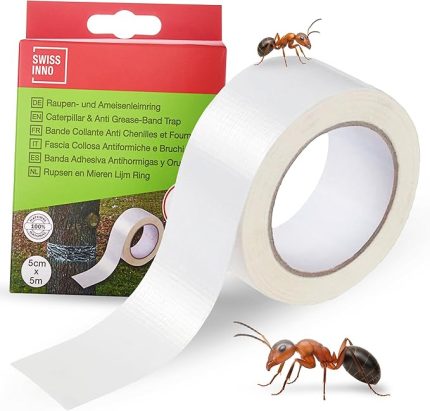 Karınca ve Tırtıl Yapışkan Bant, 5m x 5cm, ağaçlar için doğal koruma, kimyasallar kullanılmadan