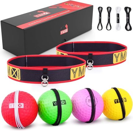 BOXING Ultimate Antrenman Topu Seti - 4 Tepki Topu Plus 2 Ayarlanabilir Kafa Bandı, Refleks, Zamanlama, Doğruluk, Odaklanma ve Boks için El Göz Koordinasyonu Eğitimi, MMA