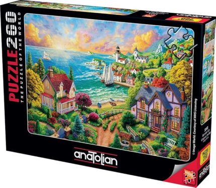 Puzzle - Sahildeki Köy / 260 Parça Puzzle, #3343