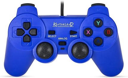 Kablolu PC Gamepad – D-Input & X-Input Destekli Çift Titreşimli USB Oyun Kolu