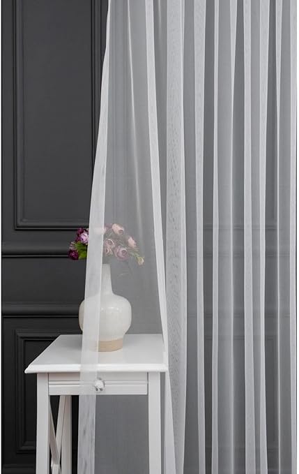 Depo Home Ekstraforlu Tül Perde Tek Kanat GREK001EKSTRFR, Ekru, 300 x 240 - Görsel 3