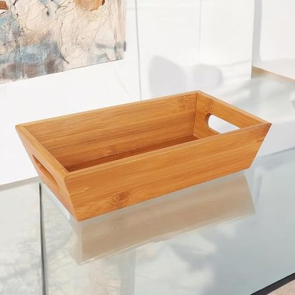 Deconox Bambu Ekmek Sepeti 23x13x7cm, Bambu Ekmeklik, Bambu Ekmek Sunumluk