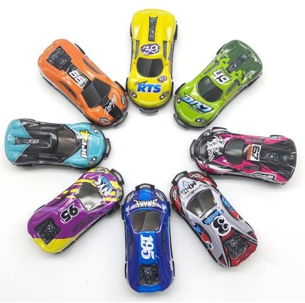 8 adet Dublör Oyuncak Araba - 360° Dönebilen Oyuncak Arabalar, Atlama Atalet Dublör Araba, Alaşım Geri Dökülme Mancınık Araba Yaratıcılık Mini Araba Modelleri Çocuklar için Oyun Ödülleri Çocuk Boys (8p)