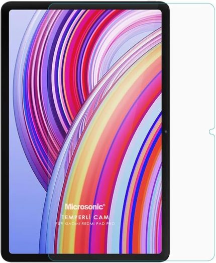 Xiaomi Redmi Pad Pro Tempered Glass Cam Ekran Koruyucu [Redmi Pad Pro ile Uyumlu Ekran Koruyucu - Şeffaf]