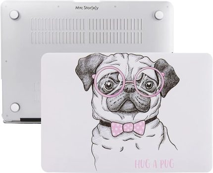 Macbook Air M1 Kılıf 13 inç Dog02NL (TouchID'li M1 Air) A2337 A2179 A1932 ile Uyumlu R-266
