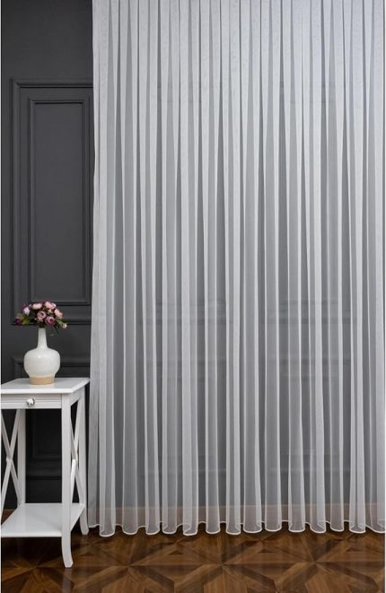 Depo Home Ekstraforlu Tül Perde Tek Kanat GREK001EKSTRFR, Ekru, 300 x 240