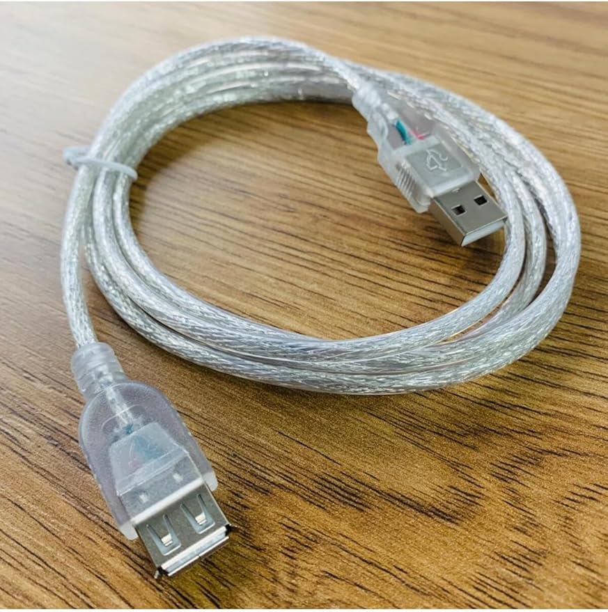 METRE Kaliteli 5 Metre Usb 2.0 Şeffaf Uzatma Kablosu PC yazıcı bağlantısı için