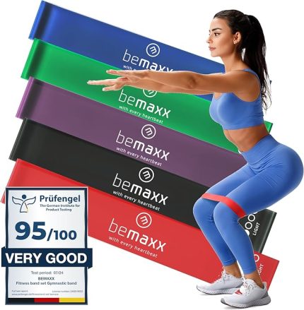 Bandı Seti - Lateks/Kumaş Loop Direnç Bantları + Egzersiz için e-Kitap | Antrenman Lastiği Fitness Spor Güç Alıştırma Lastik Esnek | Mini Minik Küçük Yoga Pilates
