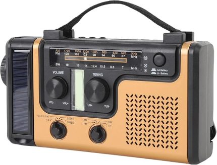 FM Solar Acil Radio, Bluetooth 5.0 El Krank Taşınabilir Radyo Feneri, SOS Alarmı, Cep Telefonu Şarj Cihazı, Kamp Için Küçük Hava Radyoları, Acil Durum