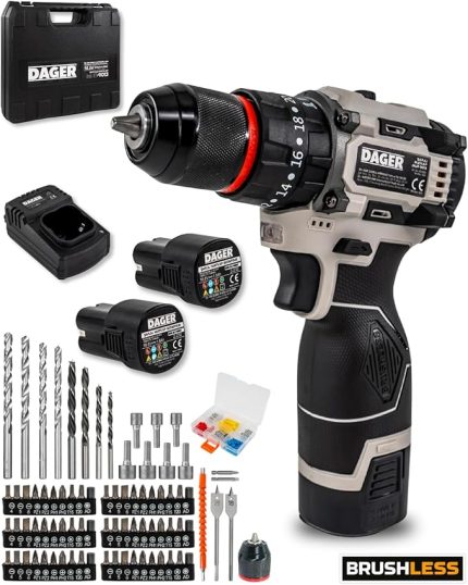 BOLT 16.8V Kömürsüz Darbeli Şarjlı Matkap Seti | Çift Akü + 85 Parça Aksesuar + Hızlı Şarj | Gri