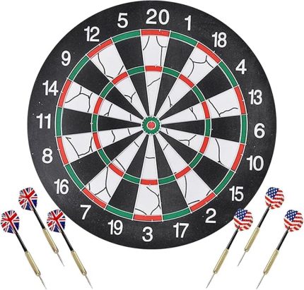 Boy Dart Tahtası Seti 18 İnç Profesyonel Dart seti + 6 Adet Dart Oku 18Gr