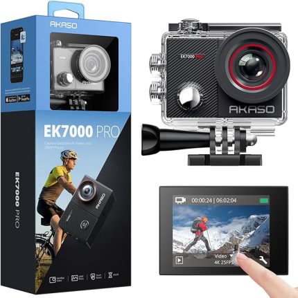 EK7000 Pro 4K Aksiyon Kamerasi - Dokunmatik Ekran - 40m Derinlik - Genis Acili