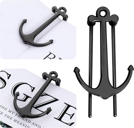2 adet çapa, kitap ayracı, yaratıcı kitap ayracı, metal, öğrenciler, öğretmenler, mezuniyet, hediye, okul, ofis ihtiyaçları için (siyah)