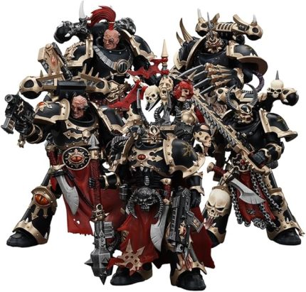 Warhammer 40K 1/18 Aksiyon Figürü Kaos Uzay Denizcileri Siyah Lejyon Seçilmiş Şampiyon Seti 5