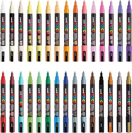 Posca Markör Kalem 3M Set 0.9-1.3 mm Keçe Uçlu (30'lu Set)