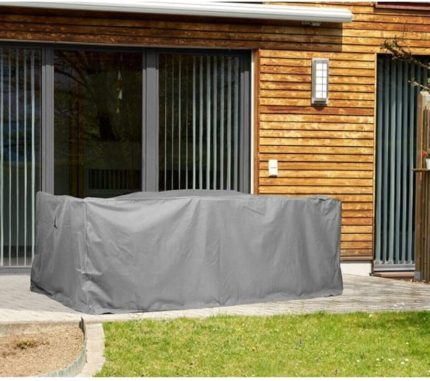 Bahçe Mobilya Brandası 160x100x80 Cm Masa Sandalye Koruma Örtüsü Kılıf Gri Su Geçirmez