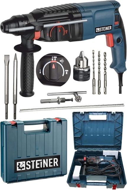 Alman 3000 Watt Darbeli Matkap Kırıcı Delici Hilti + 1 Adet Mandren + 5 Adet Uç