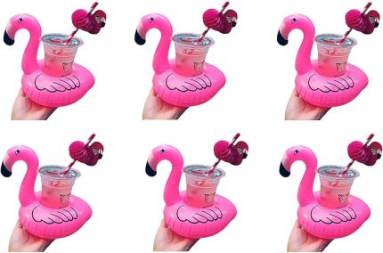 Flamingo Şişme Havuz Deniz Bardak Tutucu Float Bar 6 Adet