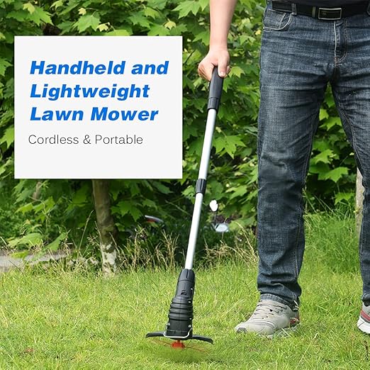 Akülü Elektrikli Çim Biçme Makinesi El Taşınabilir Hafif Biçme Makinesi Giyotin USB Elektrikli Biçme Makinesi Ot Yiyen - Görsel 4