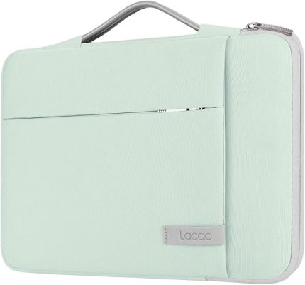 360° Laptop Kılıfı Çantası Bilgisayar için 15 inç New MacBook Air M4 A3241 2025/M3 A3114/M2 A2941 2024-2023, 15 inç MacBook Pro A1990 A1707, Dell XPS 15 Plus 2022-2020 Aksesuar Cebi ile, Yeşili