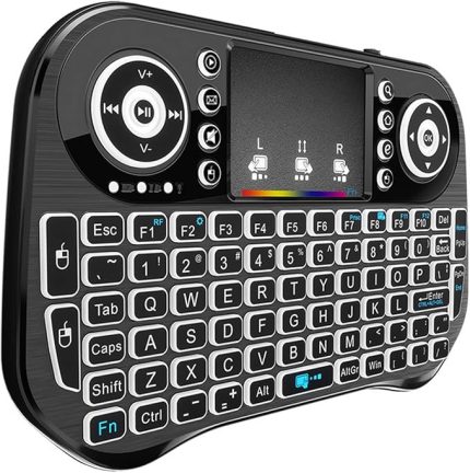i10 2.4GHz Kablosuz Klavye 7 Renk Arkadan Aydınlatmalı Mini Klavye Touchpad Fare Android TV KUTUSU Akıllı TV PC Notebook için El Uzaktan Kumanda