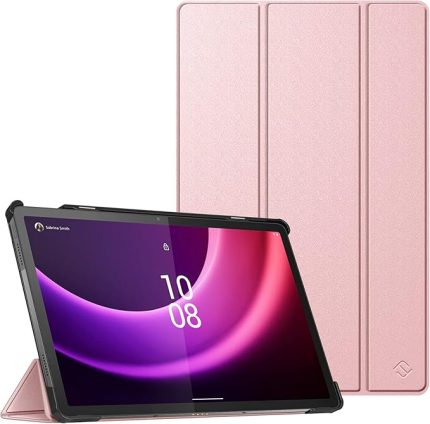 Lenovo Tab P11 (2. Nesil) Tablet 11,5 inç TB350FU/TB350XU 2022 için Kılıf, Ultra İnce Koruyucu Kılıf, Otomatik Uyku/Uyanma Fonksiyonlu, Dik Durma Fonksiyonlu, Pembe Altın
