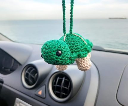 Yapımı Kaplumbağa, Sevimli Araba Aksesuarları, Oto Dikiz Aynası Süsü, Hediyelik.