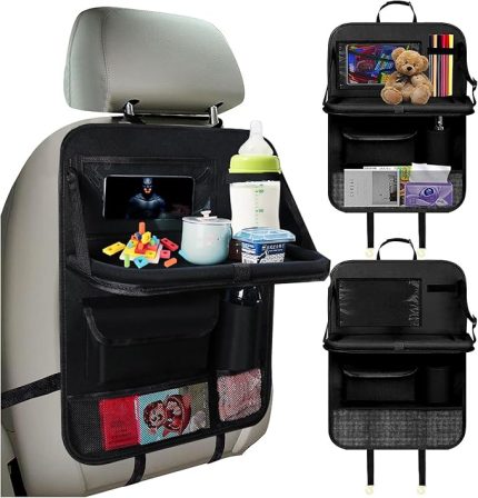 Sırt dayanağı koruması, araba, çocuk, araba koltuğu düzenleyici, 600D Oxford kumaş düzenleyici, araba sırt koltuğu, çocuk, katlanabilir masa, iPad, tablet çantası ve birçok su geçirmez