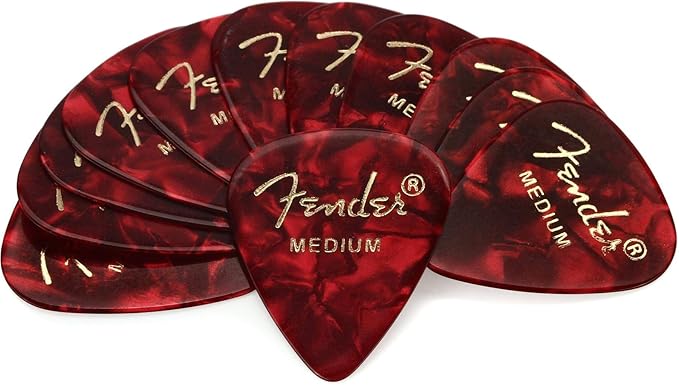 351 Shape Premium Pena (12 Adet) Elektro Gitar, Akustik Gitar, Mandolin ve Bass Medium Red Moto için
