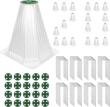 Cloche, Çan Şeklinde Bitki Koruyucu Kapağı, Yeniden Kullanılabilir Toprak Çiviler ve Havalandırma Delikli Domates Çilek Çiçek Fide Koruması