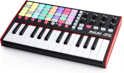 Professional APC Key 25 - USB MIDI Klavye Controller, 37 Mini Tuş, Ableton Live Lite, 40 RGB Pedleri ve Klip Başlatma İçin 8 Farklı Düğme