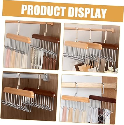 Home Ahşap Sütyen Askısı,Kravat,Ceket,Kemer Ve Sütyen İçin Dolap İçi Ahşap Düzenleyici Askı (1 Adet) - Görsel 5