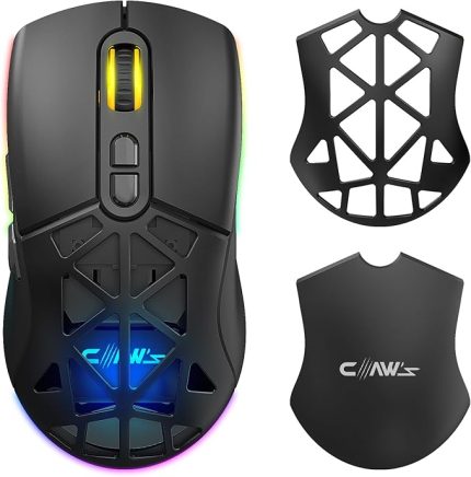 Nexus Air Kablosuz 10000 Dpi Pixart PMW3325 Sensör Makro Yazılımlı & Değiştirilebilir Kapaklı RGB Kablosuz Gaming Mouse - Siyah