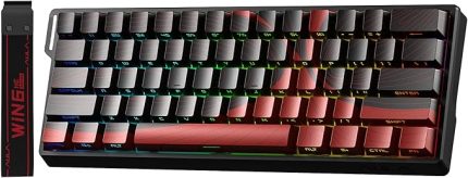 Win60 He Max Manyetik Klavye Rapid Trigger Wing Chun Switch 8000Hz RGB TKL Hot Swap Oyuncu Klavyesi Kırmızı
