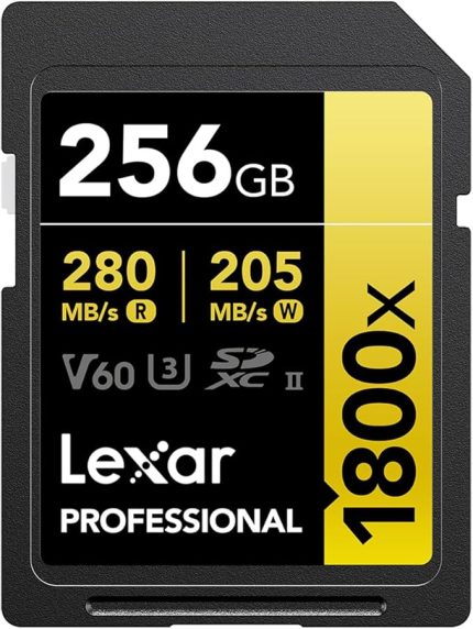 Gold Serisi Profesyonel 1800x 256GB UHS-II U3 SDXC Hafıza Kartı