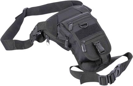 Siyah Özel Bölmeli Silah Taşıma Bel ve Bacak Çantası