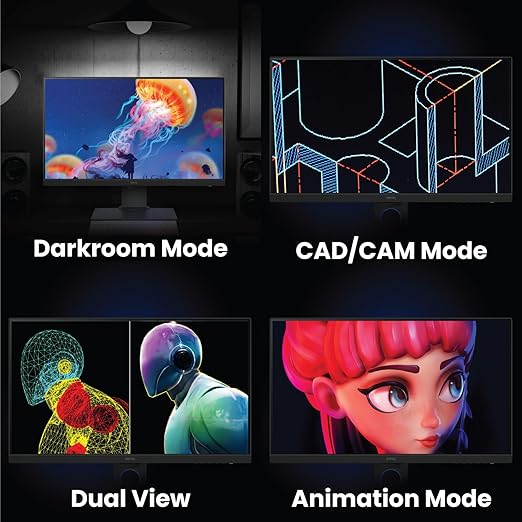 PD2705Q 27 inç 2K QHD IPS Fabrika Kalibre Bilgisayar Monitörü, Grafik Tasarım ve Video Düzenleme için,%100 sRGB, DualView, USB-C, 65W Güç Dağıtımı, Papatya Zinciri, HDR10 ve CAD/CAM - Görsel 4