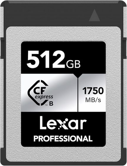 Profesyonel CFexpress Tip-B 512 GB Gümüş Maksimum Okuma 1750 MB/s Maksimum Yazma 1.300 MB/s Japon Üreticileri, LCXEXSL512G-RNENG Destekler