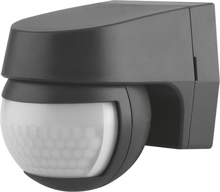 Sensör, duvara montaj için, 110 derece algılama yarıçapı, IP44 koruma sınıfı, koyu gri, SENSOR WALL