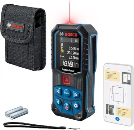 Professional GLM 50-27 C Lazerli Uzaklık Ölçer (50m Ölçme Alanı, 4 sn. Ölçme Süresi, 2 x AA Pil, IP 65 Toza Karşı Koruma Sistemi, Kırmızı Lazer, Taşıma Kayışı, Koruma Çantası)