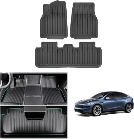 Tesla Model Y Juniper 2025 2026 Paspaslar, TPE Dört Mevsim Paspas, Tesla Model Y 2025 Kauçuk Paspaslar, 3D Tarama Orijinal OEM, Ekstra Yüksek Kenar 6-10 cm, Kolay Temizlenir